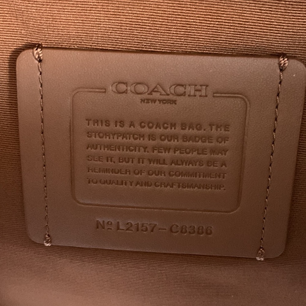COACH Warren Belt Bag Colorblock Signature Canvas Gunmetal/Khaki Terracota NWT - Picture 11 of 13